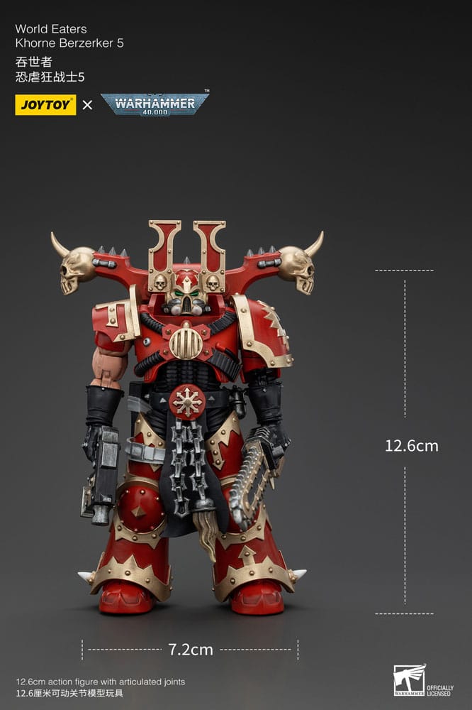 Warhammer 40k Action Figure 1/18 World Eaters Khorne Berzerker 5 13 cm