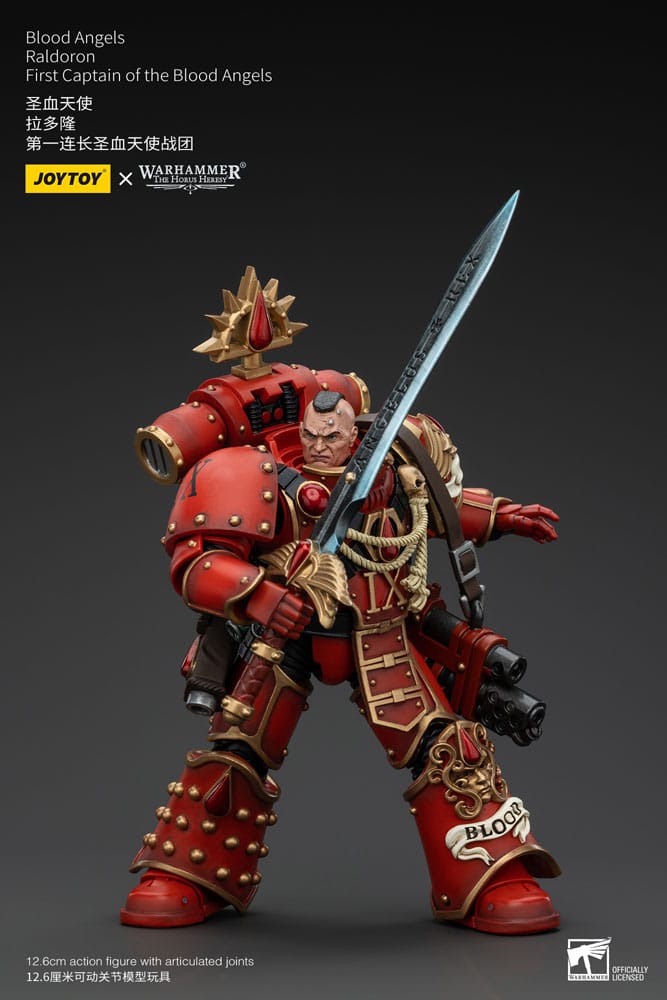 Warhammer The Horus Heresy Action Figure 1/18 Blood Angels Raldoron First Captain of the Blood Angels 13 cm