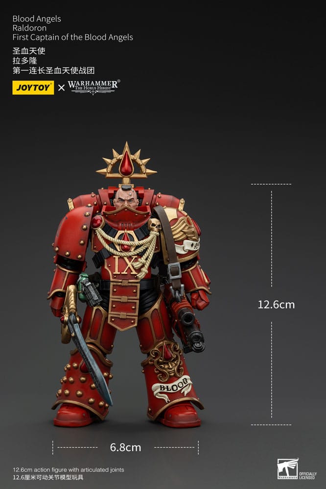 Warhammer The Horus Heresy Action Figure 1/18 Blood Angels Raldoron First Captain of the Blood Angels 13 cm