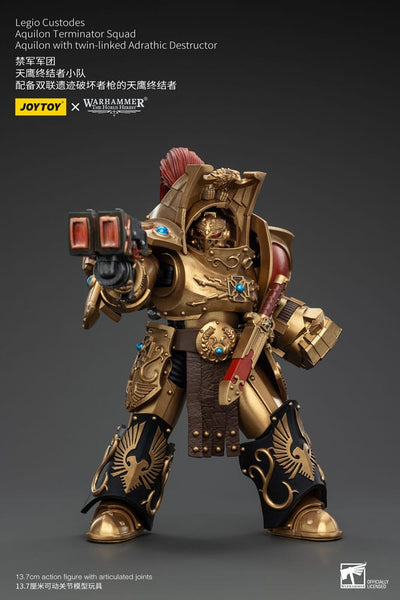 Warhammer The Horus Heresy Action Figure 1/18 Legio Custodes Aquilon Terminator Squad Aquilon with twin-linked Adrathic Destructor 14 cm