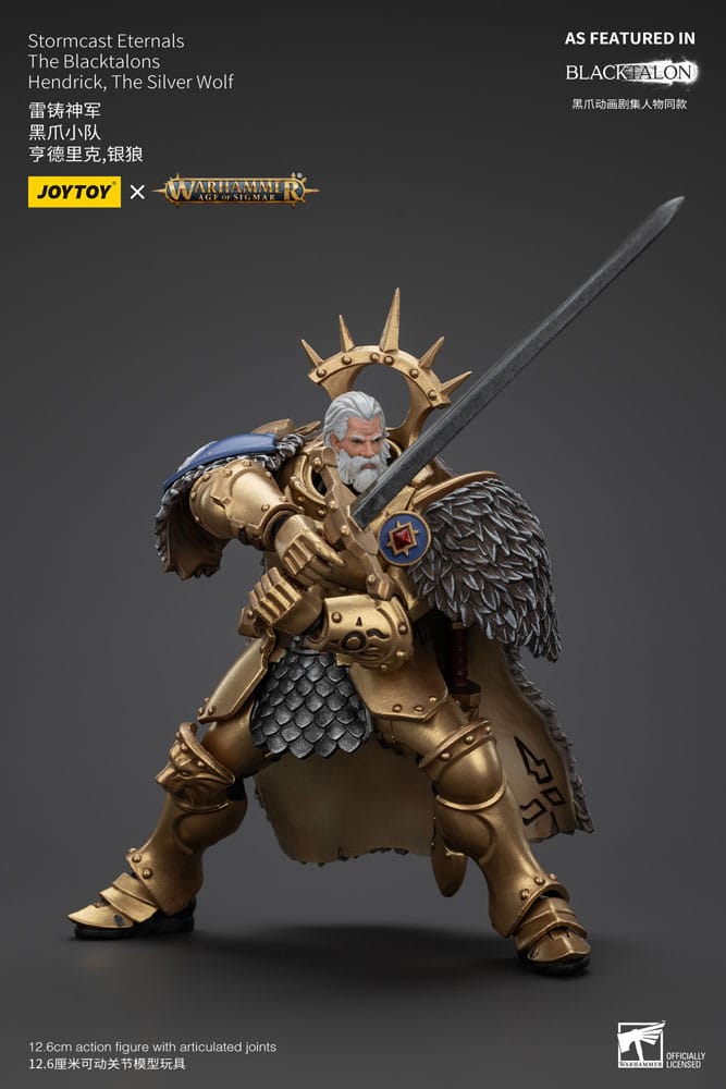 Warhammer Age of Sigmar Actionfigur Stormcast Eternals The Blacktalons Hendrick The Silver Wolf 20 cm