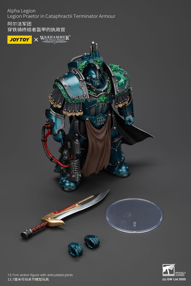 Warhammer The Horus Heresy Action Figure Alpha Legion Legion Praetor in Cataphractii Terminator Armour 18 cm
