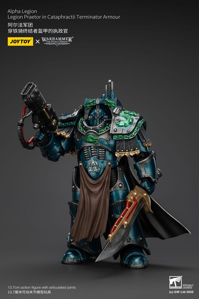 Warhammer The Horus Heresy Action Figure Alpha Legion Legion Praetor in Cataphractii Terminator Armour 18 cm