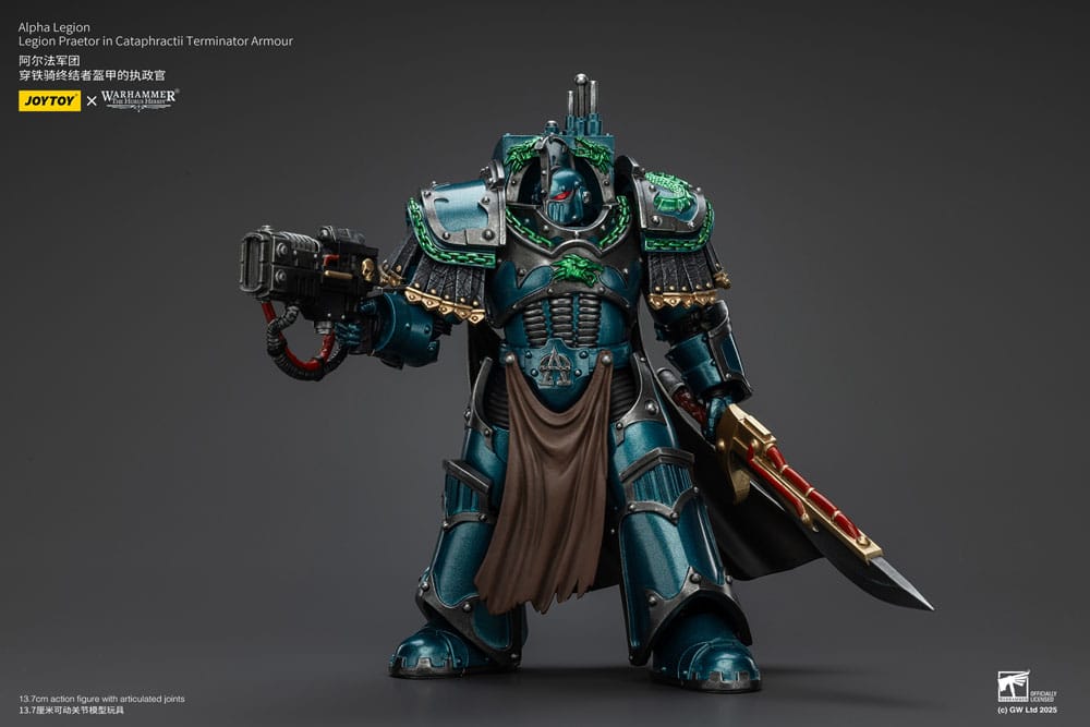 Warhammer The Horus Heresy Action Figure Alpha Legion Legion Praetor in Cataphractii Terminator Armour 18 cm
