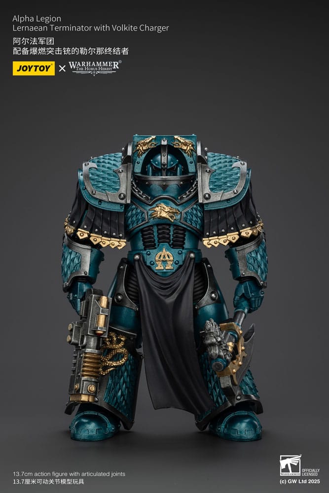 Warhammer The Horus Heresy Action Figure Alpha Legion Lernaean Terminator with Volkite Charger 20 cm