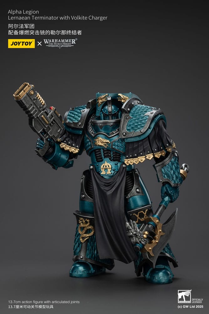 Warhammer The Horus Heresy Action Figure Alpha Legion Lernaean Terminator with Volkite Charger 20 cm