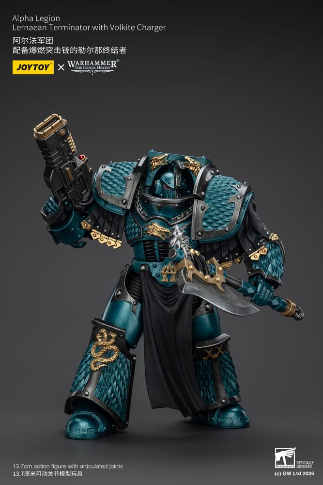 Warhammer The Horus Heresy Action Figure Alpha Legion Lernaean Terminator with Volkite Charger 20 cm