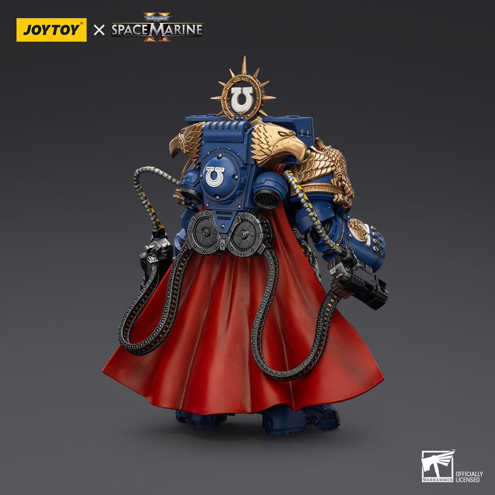 Warhammer 40k Action Figure Ultramarines Marneus Calgar Chapter Master with MKX Gravis Armour and Gauntlets of Ultramar 20 cm