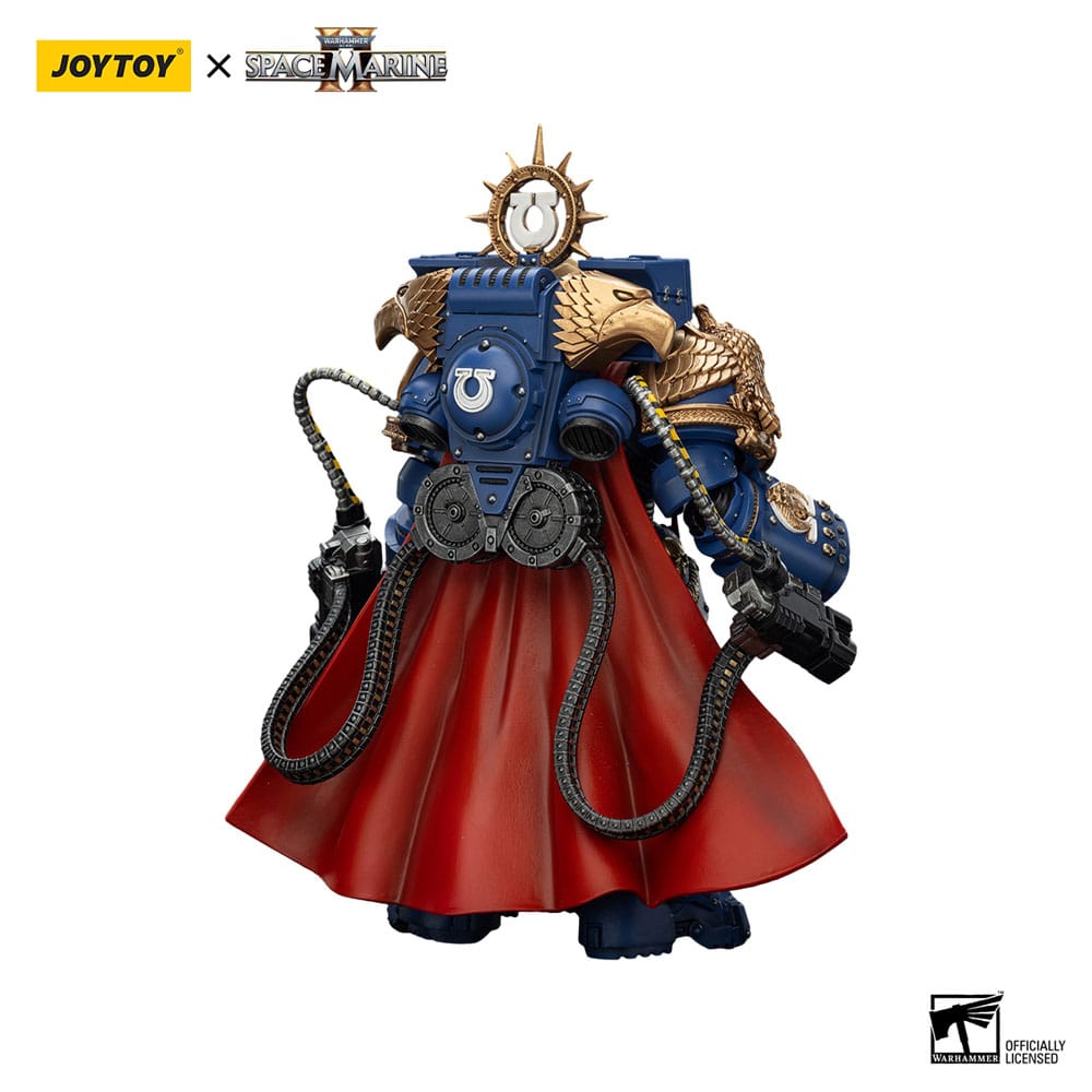 Warhammer 40k Action Figure Ultramarines Marneus Calgar Chapter Master with MKX Gravis Armour and Gauntlets of Ultramar 20 cm