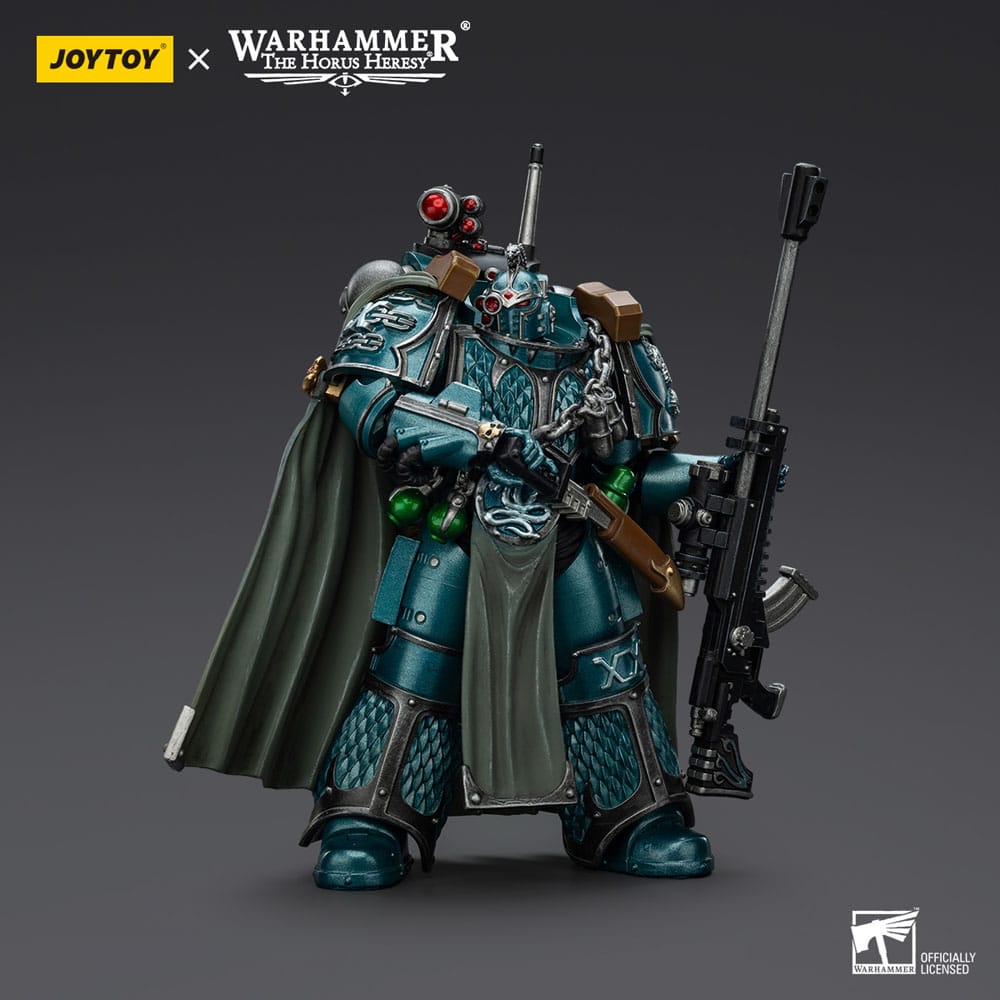 Warhammer The Horus Heresy Action Figure Alpha Legion Exodus The One who is Many With Sniper Rifle And Power Dagger 20 cm