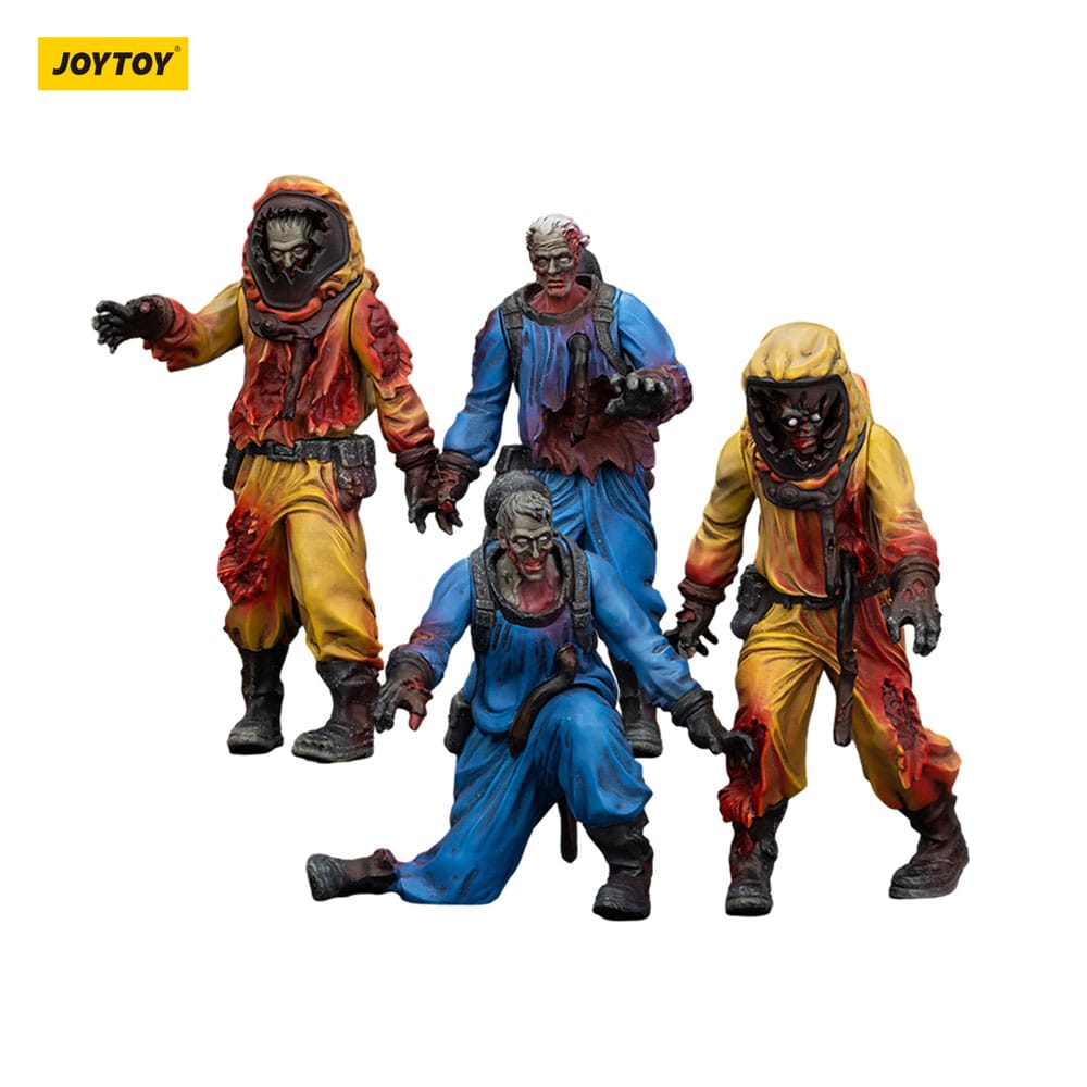 Zombie Dark Source Action Figures 4-Pack Biochemical Lab Team 8 cm