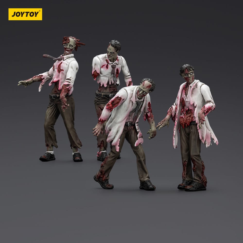 Zombie Dark Source Action Figures 4-Pack Scientists (Male) 8 cm