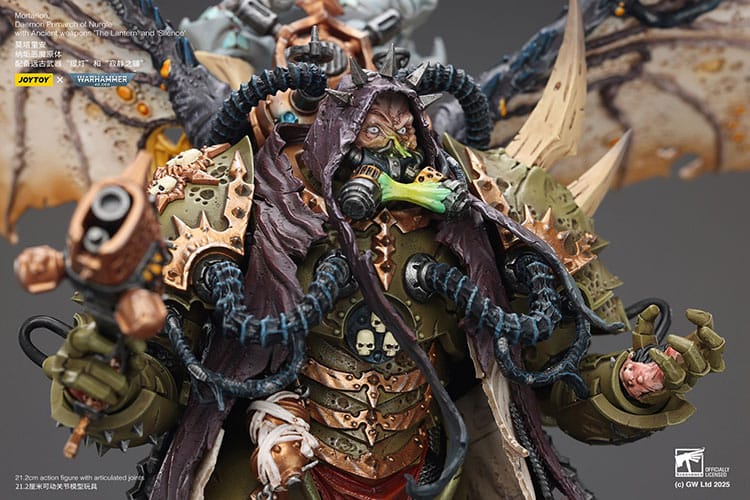 Warhammer 40k Action Figure 1/18 Mortarion Daemon Primarch of Nurgle with Ancient weapons The Lantern and Silence 21 cm