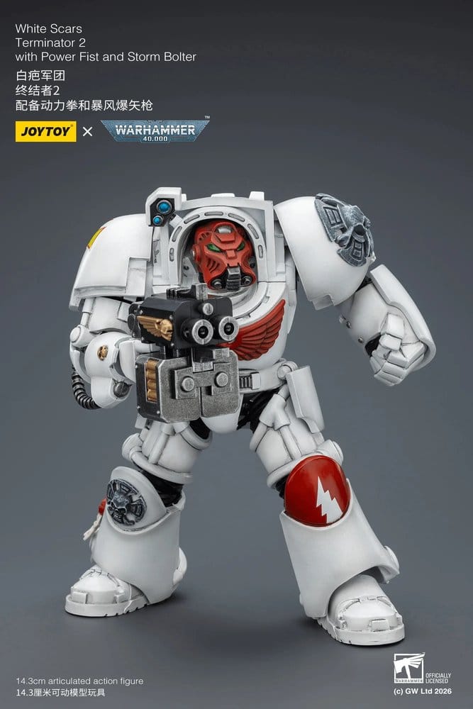 Warhammer 40,000 Action Figure White Scars Terminator 2 with Power Fist and Storm Bolter 14 cm