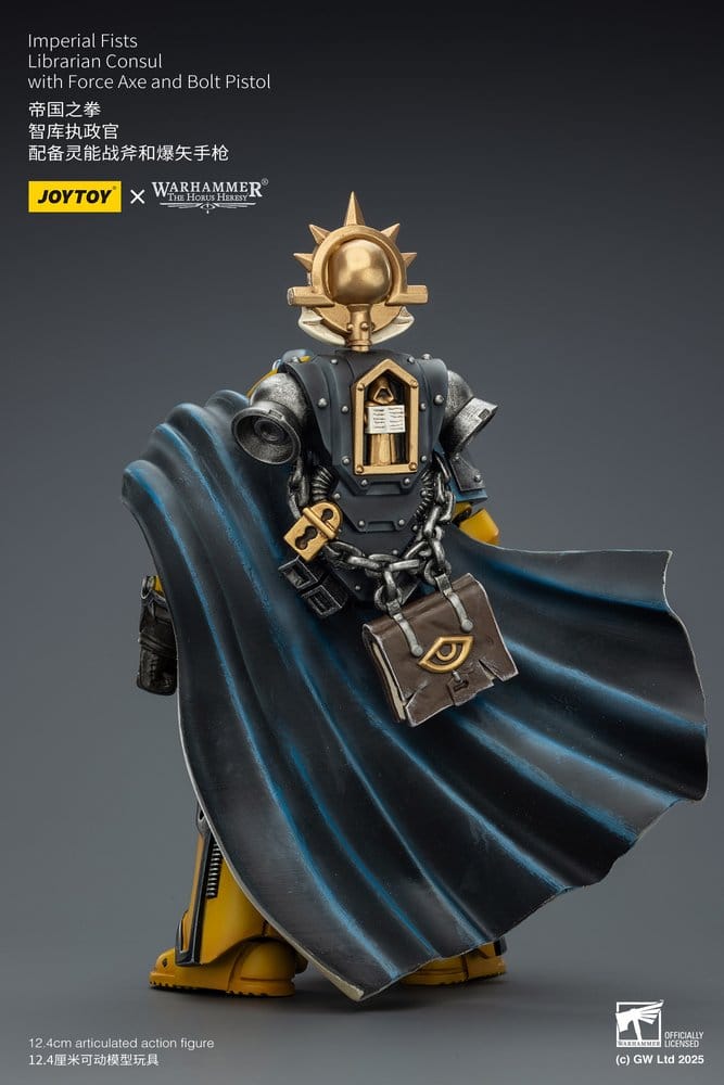 Warhammer Imperial Fists Action Figure Librarian Consulwith Force Axe and Bolt Pistol 12 cm - Damaged packaging