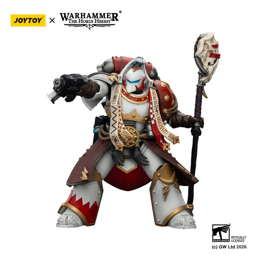 Warhammer 40,000 Action Figure White Scars Stormseer Consulwith Force Staff and Bolt Pistol 12 cm - Damaged packaging