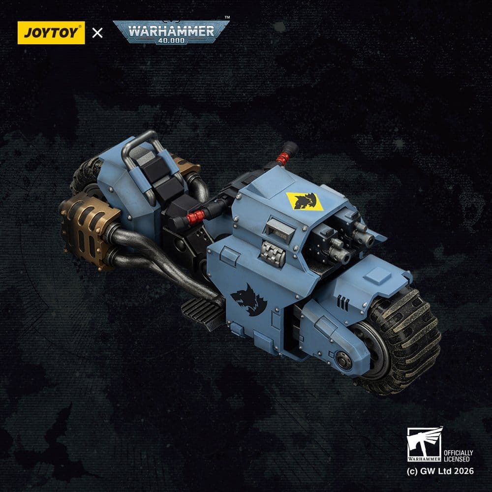 Warhammer 40,000 Raider-pattern Combat Bike Space Wolves with twin-linked bolt rifles 22 cm