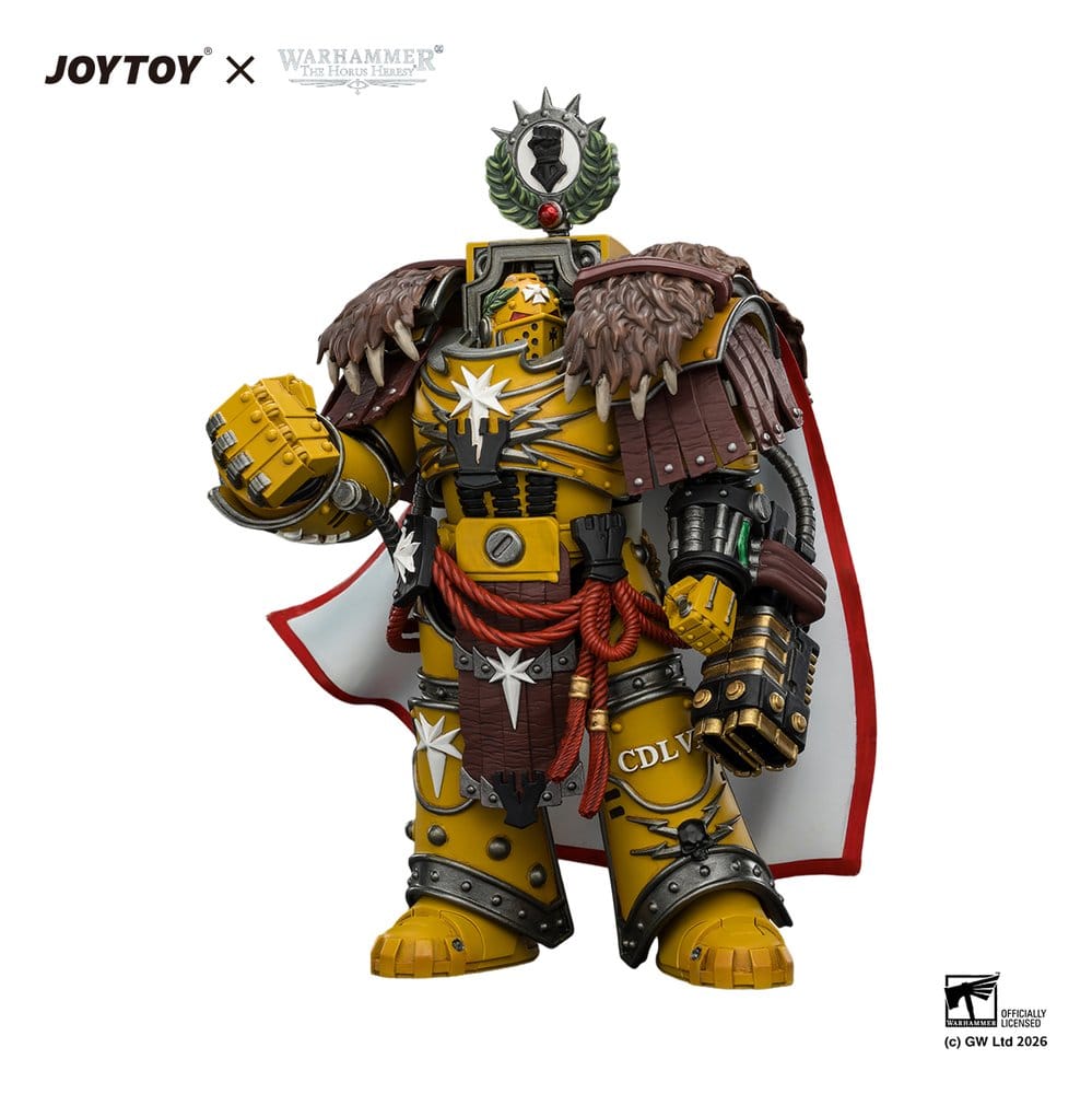 Warhammer Action Figure Imperial Fists Lord Castellan Evander Garrius, The Tyrant of Cthonia 14 cm