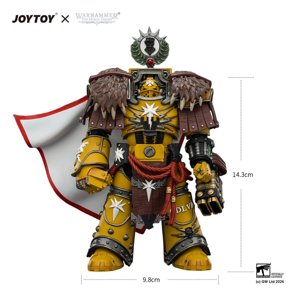 Warhammer Action Figure Imperial Fists Lord Castellan Evander Garrius, The Tyrant of Cthonia 14 cm