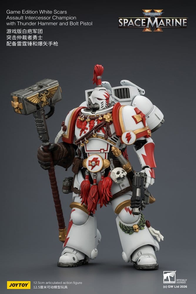 Warhammer Action Figure Game Edition White Scars Assault Intercessor Champion 13 cm