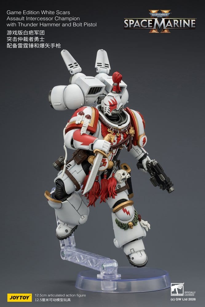 Warhammer Action Figure Game Edition White Scars Assault Intercessor Champion 13 cm
