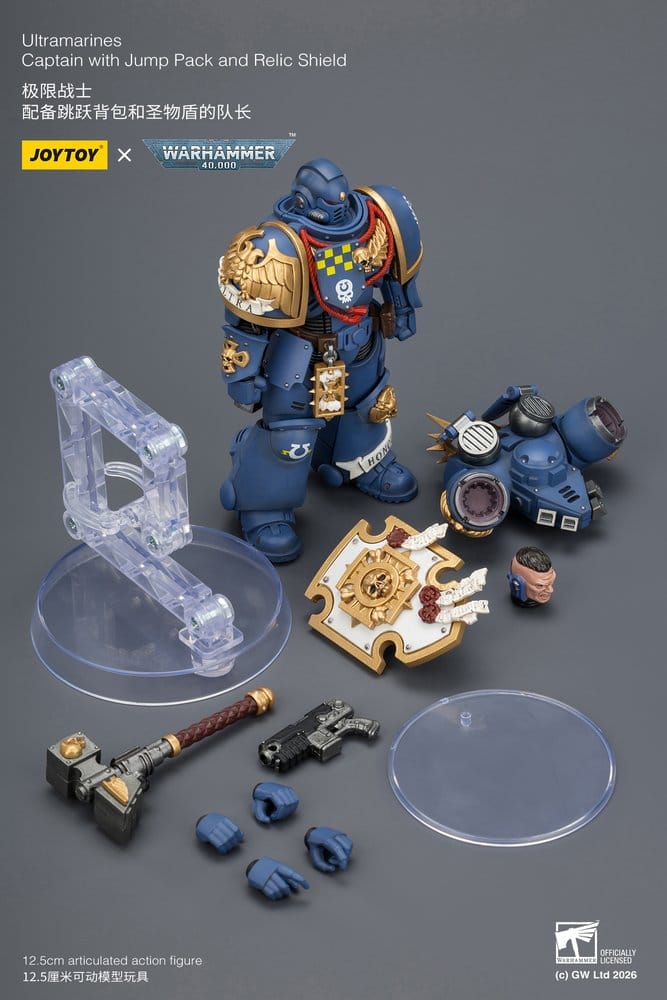 Warhammer Action Figure Ultramarines Captain 13 cm