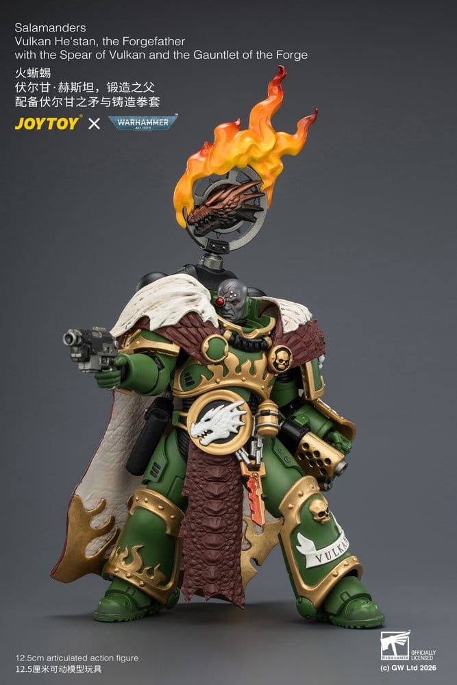 Warhammer Action Figure Salamanders Vulkan He'stan, the Forgefather 13 cm