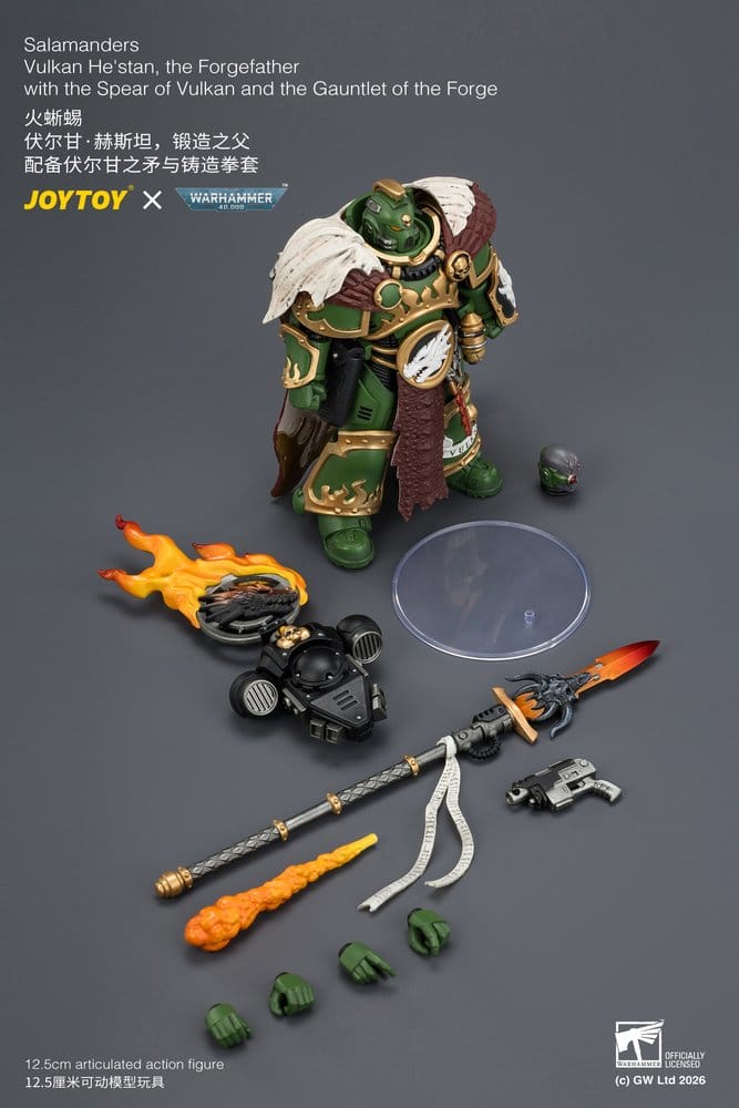 Warhammer Action Figure Salamanders Vulkan He'stan, the Forgefather 13 cm