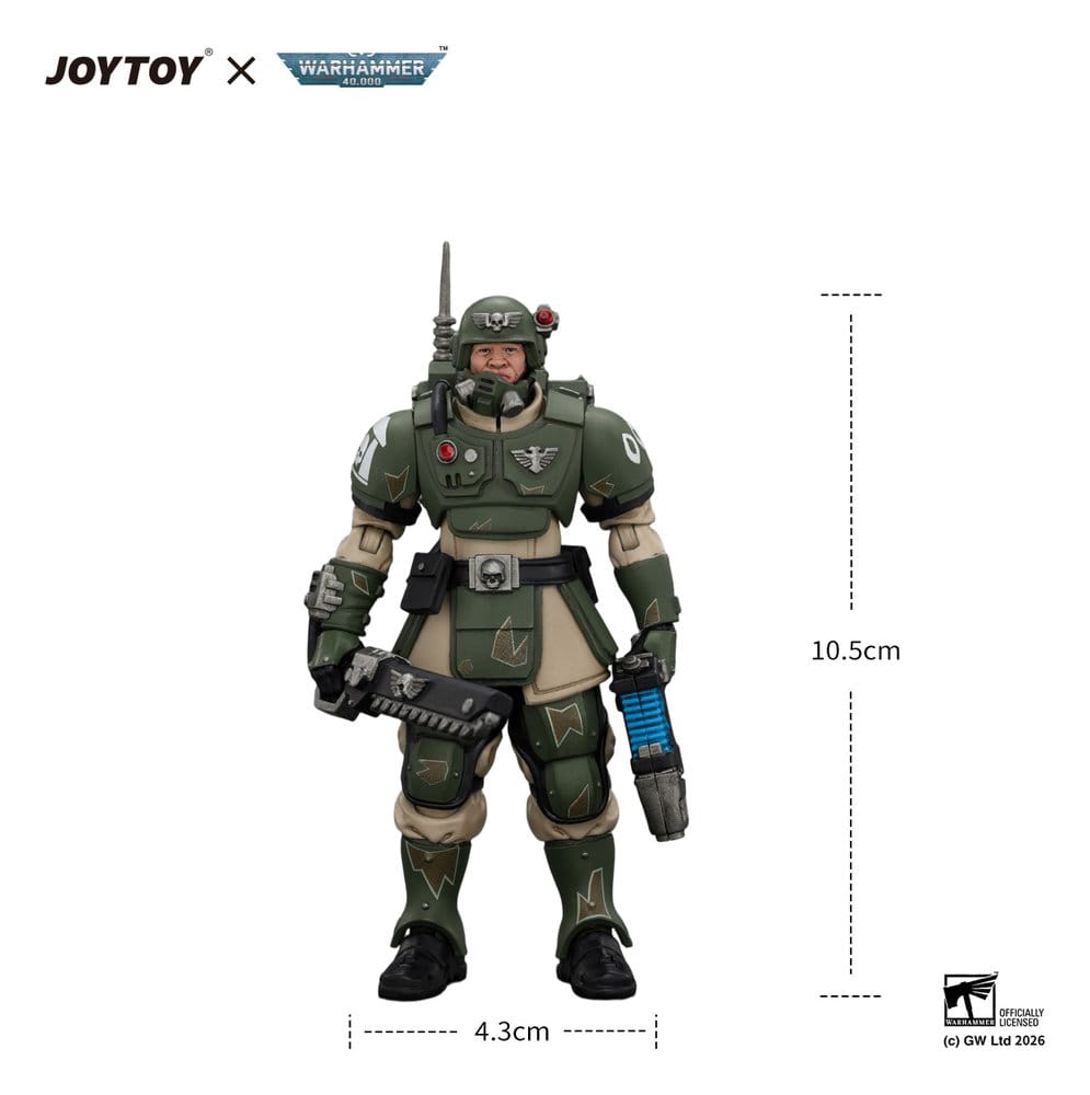 Warhammer Action Figure Astra Militarum Kasrkin 1 with Chainsword and Plasma Pistol