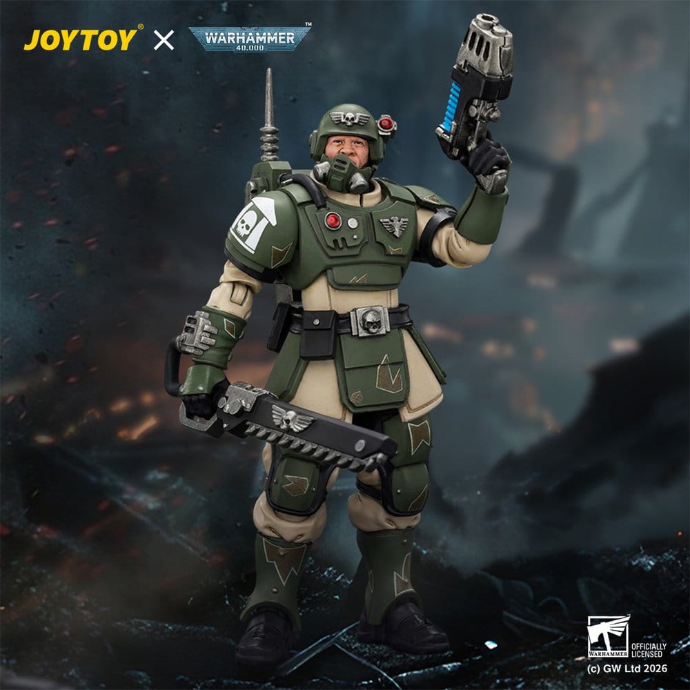 Warhammer Action Figure Astra Militarum Kasrkin 1 with Chainsword and Plasma Pistol