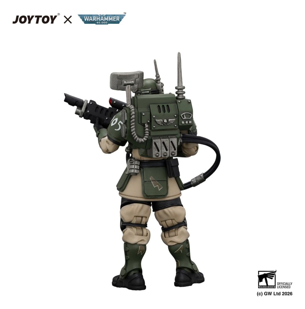 Warhammer Action Figure Astra Militarum Kasrkin 3 with Hot-shot Lasgun and Vox-caster
