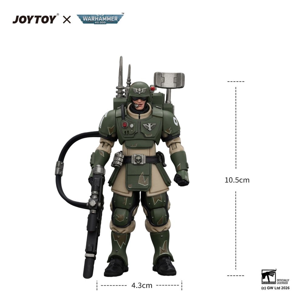 Warhammer Action Figure Astra Militarum Kasrkin 3 with Hot-shot Lasgun and Vox-caster
