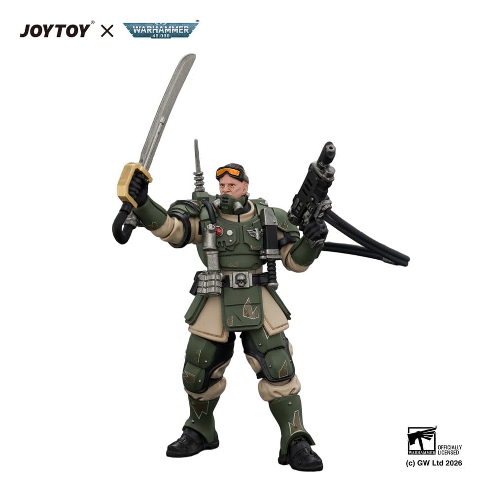 Warhammer Action Figure Astra Militarum Kasrkin 7 with Hot-shot Laspistol and Power Sword