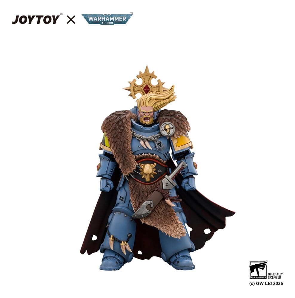 Space Marine Action Figure Space Wolves Wolf Guard Battle Leader 12 cm