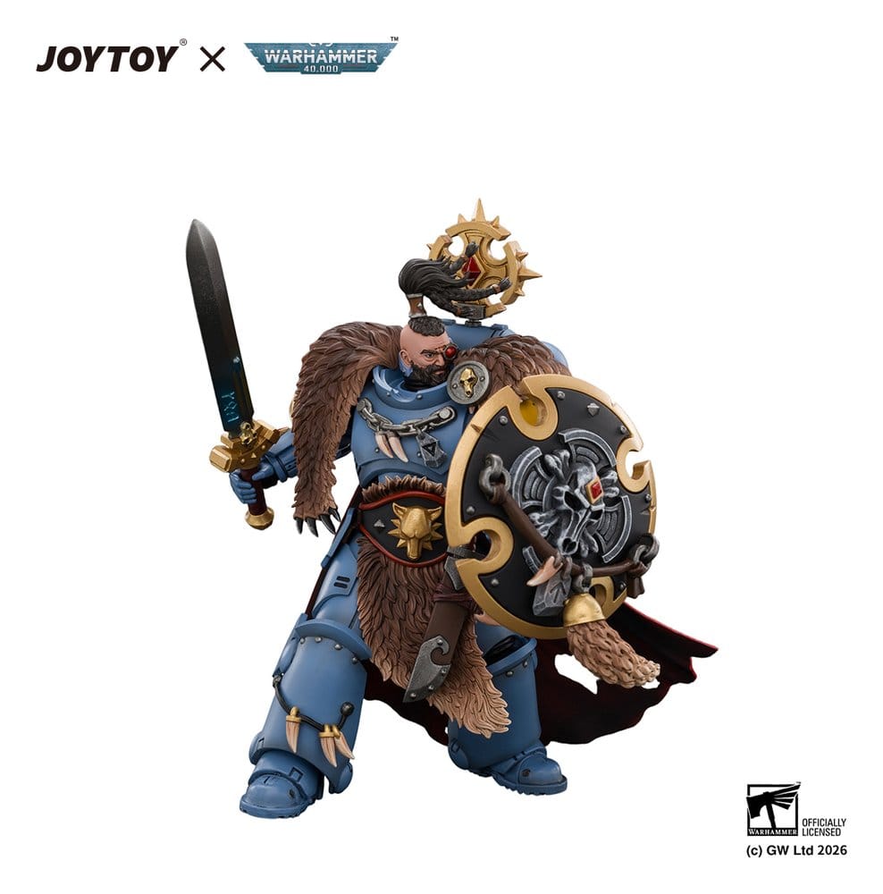 Space Marine Action Figure Space Wolves Wolf Guard Battle Leader 12 cm