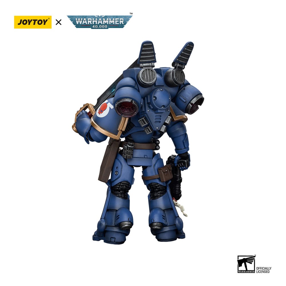 Warhammer 40k Action Figure 1/18 Ultramarines Jump Pack Intercessors Sergeant With Plasma Pistol And Power Sword 12 cm