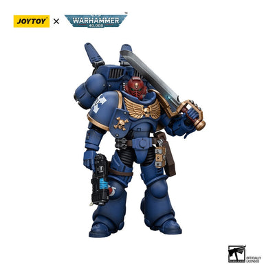 Warhammer 40k Action Figure 1/18 Ultramarines Jump Pack Intercessors Sergeant With Plasma Pistol And Power Sword 12 cm