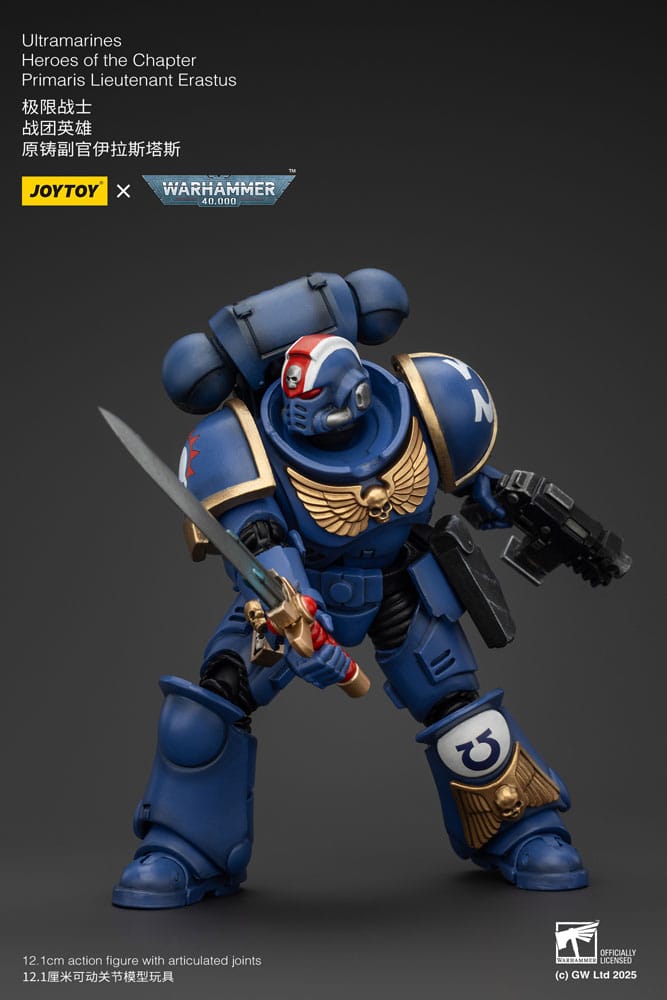 Warhammer 40k Action Figure 1/18 Ultramarines Heroes of the Chapter Primaris Lieutenant Erastus 20 cm