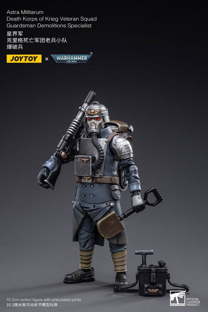 Warhammer 40k Action Figure 1/18 Death Korps of Krieg Veteran Squad Guardsman Demolitions Specialist 10 cm