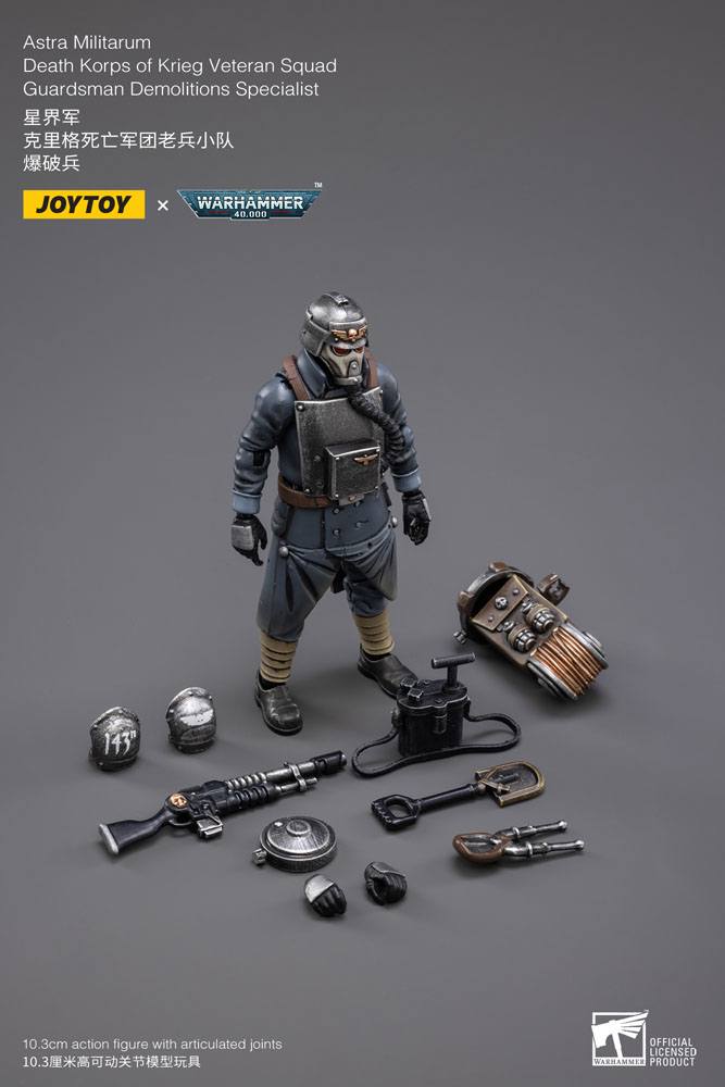 Warhammer 40k Action Figure 1/18 Death Korps of Krieg Veteran Squad Guardsman Demolitions Specialist 10 cm