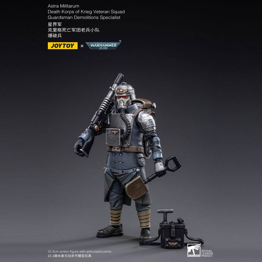 Warhammer 40k Action Figure 1/18 Death Korps of Krieg Veteran Squad Guardsman Demolitions Specialist 10 cm