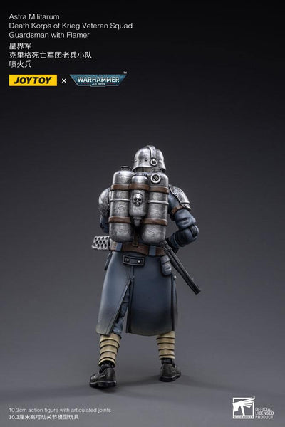 Warhammer 40k Action Figure 1/18 Death Korps of Krieg Veteran Squad Guardsman with Flamer 10 cm