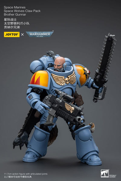 Warhammer 40k Action Figure 1/18 Space Marines Space Wolves Claw Pack Brother Gunnar 12 cm