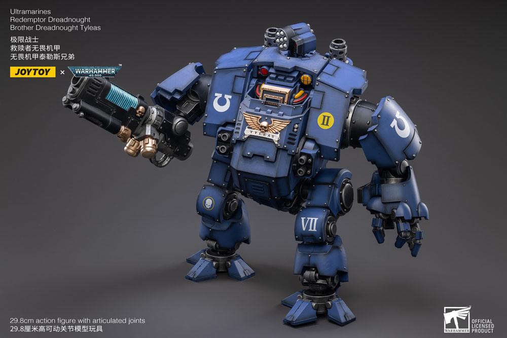 Warhammer 40k Action Figure 1/18 Ultramarines Redemptor Dreadnought Brother Dreadnought Tyleas 30 cm Reproduction