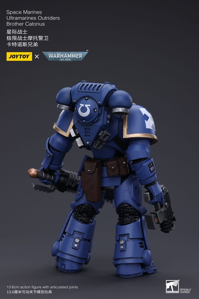 Warhammer 40k Action Figure 1/18 Space Marines Ultramarines Outriders Brother Catonus 14 cm