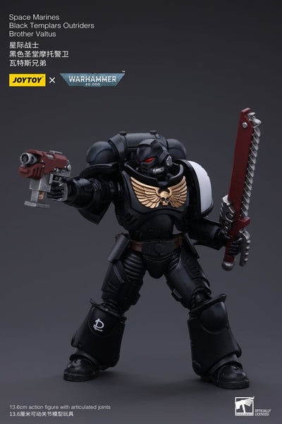 Warhammer 40k Action Figure 1/18 Space Marines Black Templars Outriders Brother Valtus 14 cm