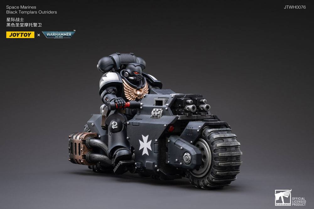 Warhammer 40k Vehicle 1/18 Black Templars Outrider Bike 22 cm