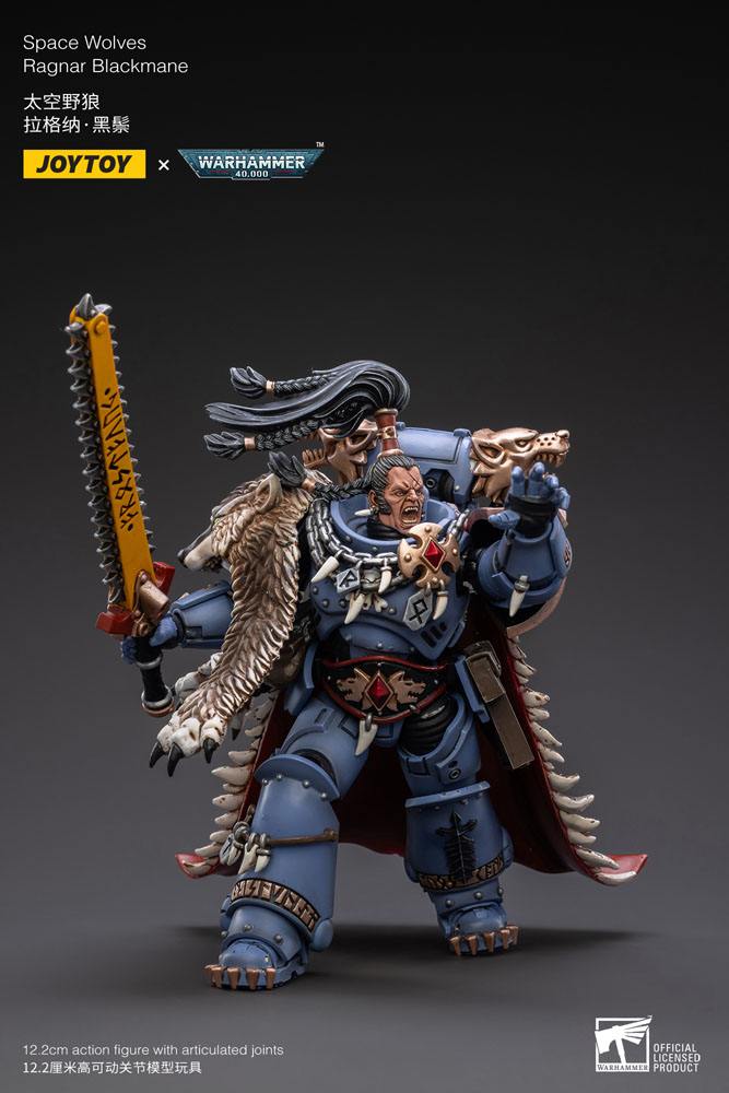 Warhammer 40k Action Figure 1/18 Space Wolves Ragnar Blackmane 13 cm