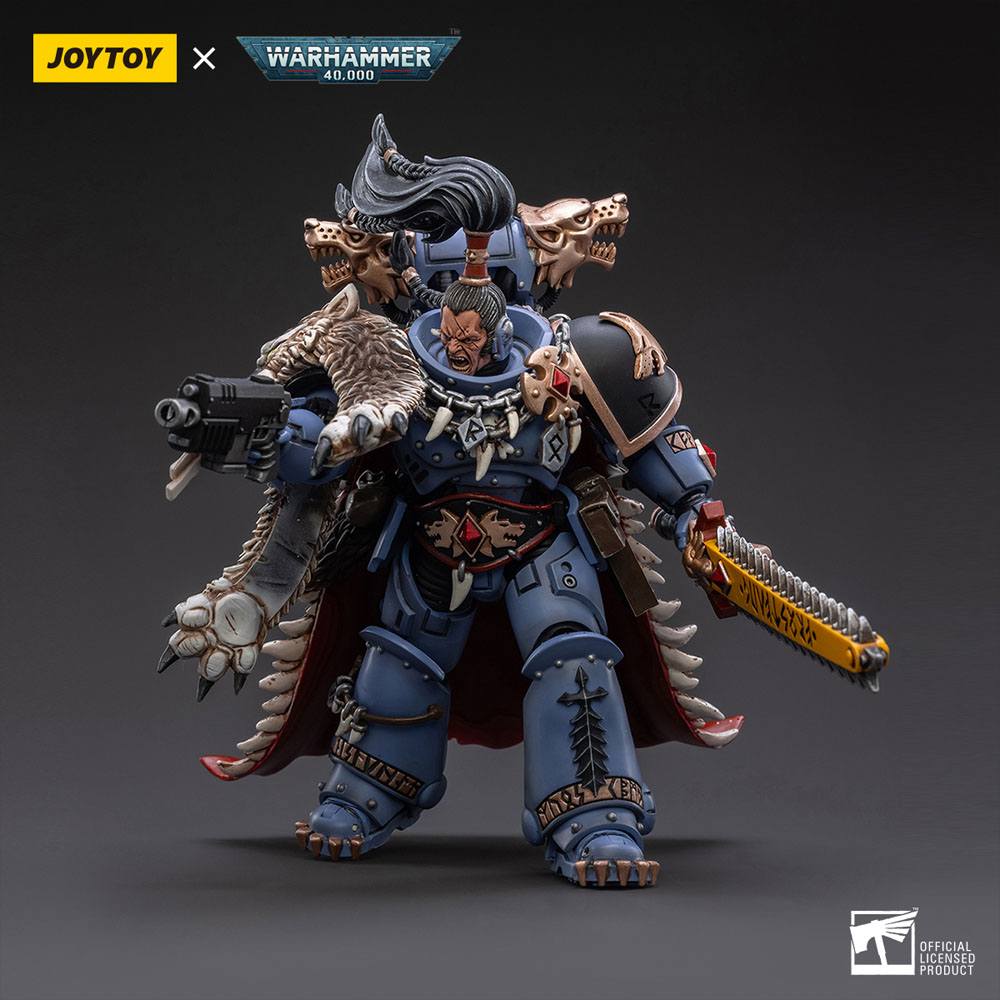 Warhammer 40k Action Figure 1/18 Space Wolves Ragnar Blackmane 13 cm