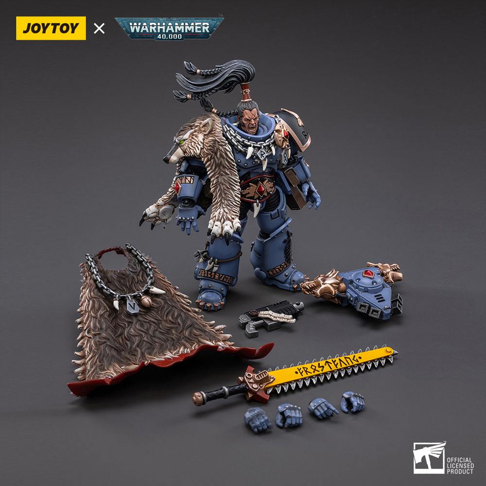 Warhammer 40k Action Figure 1/18 Space Wolves Ragnar Blackmane 13 cm